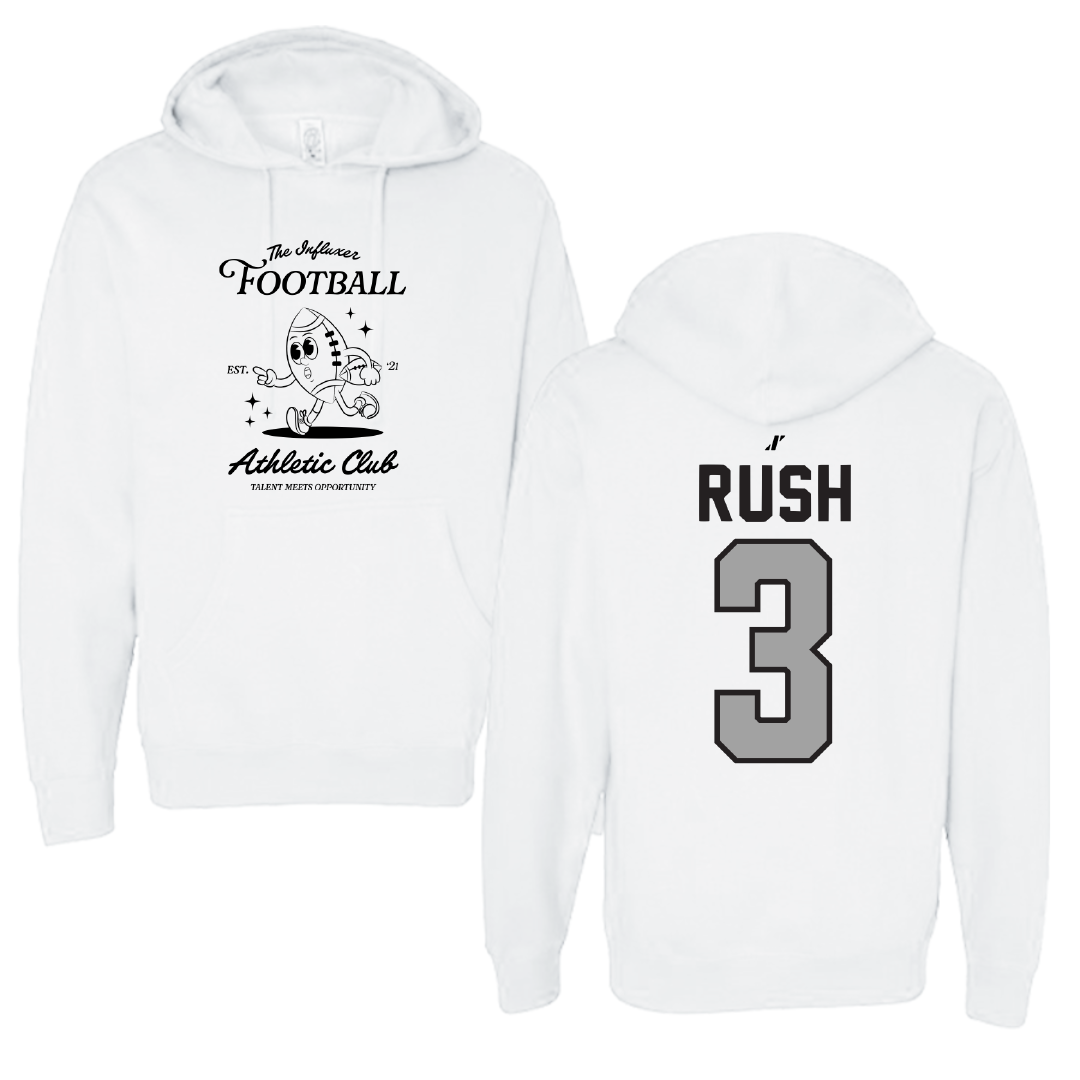 Football White Influxer Athletic Club Hoodie - #3 Austin Rush