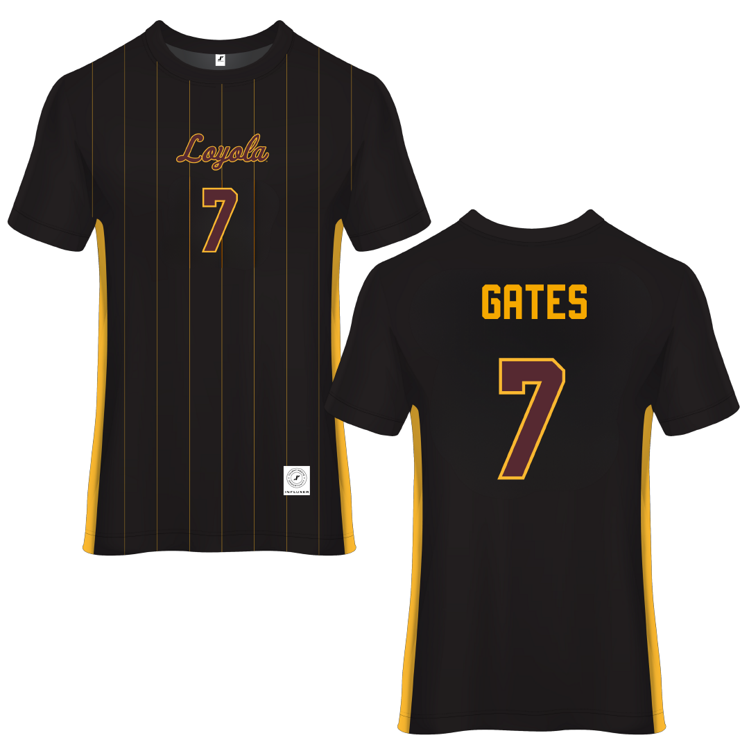 Loyola University-Chicago Black Soccer Jersey - #7 John Gates