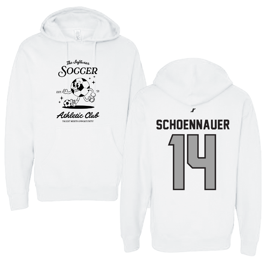 Soccer White Influxer Athletic Club Hoodie - #14 Kennedy Schoennauer