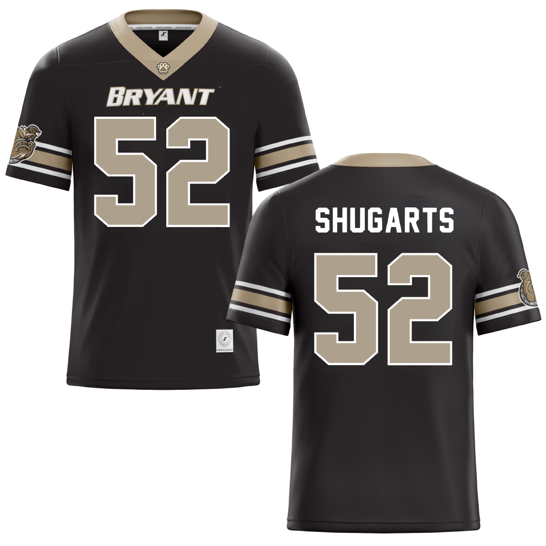 Bryant University Black Football Jersey - #52 Beau Shugarts