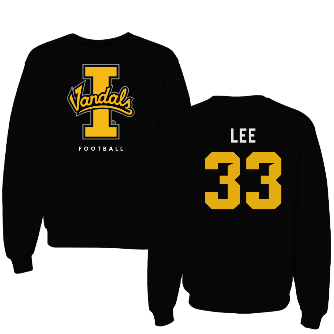 University of Idaho Football Black Crewneck - #33 Julian Lee