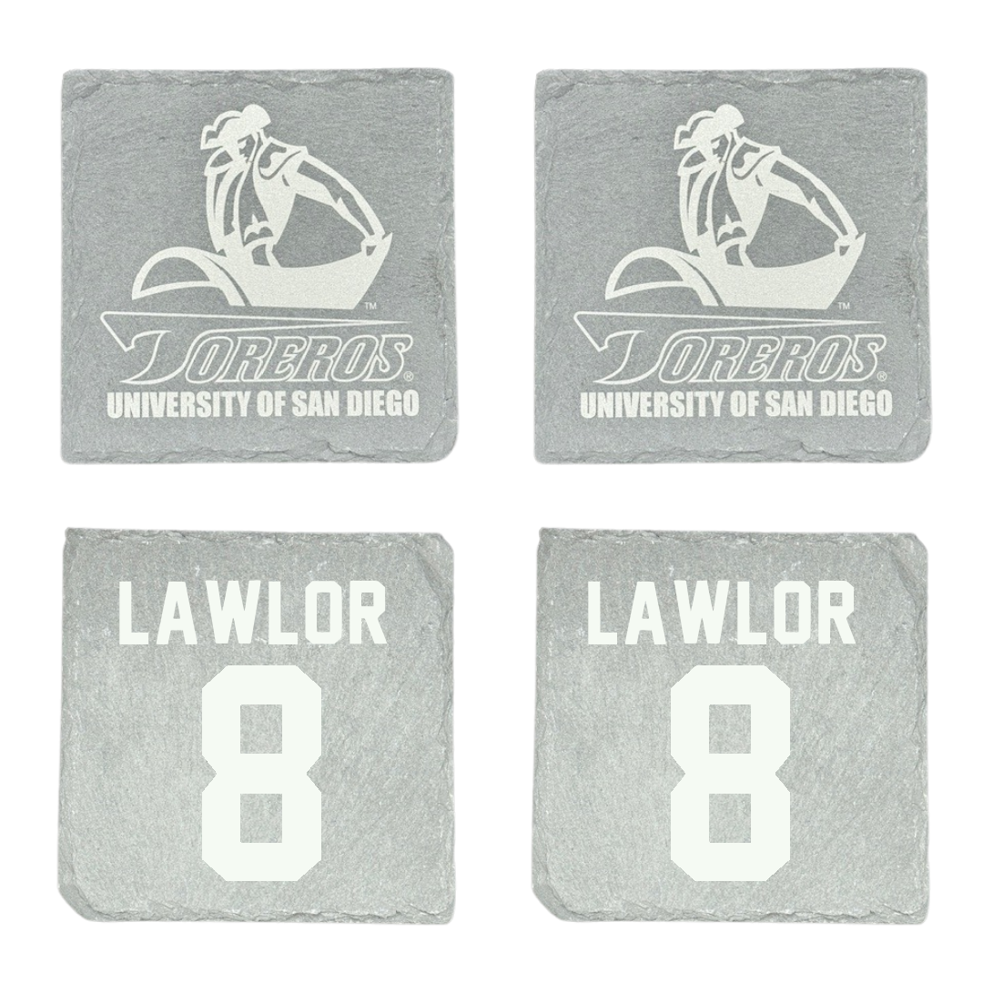University of San Diego Football Stone Coaster (4 Pack)  - #8 Conor Lawlor