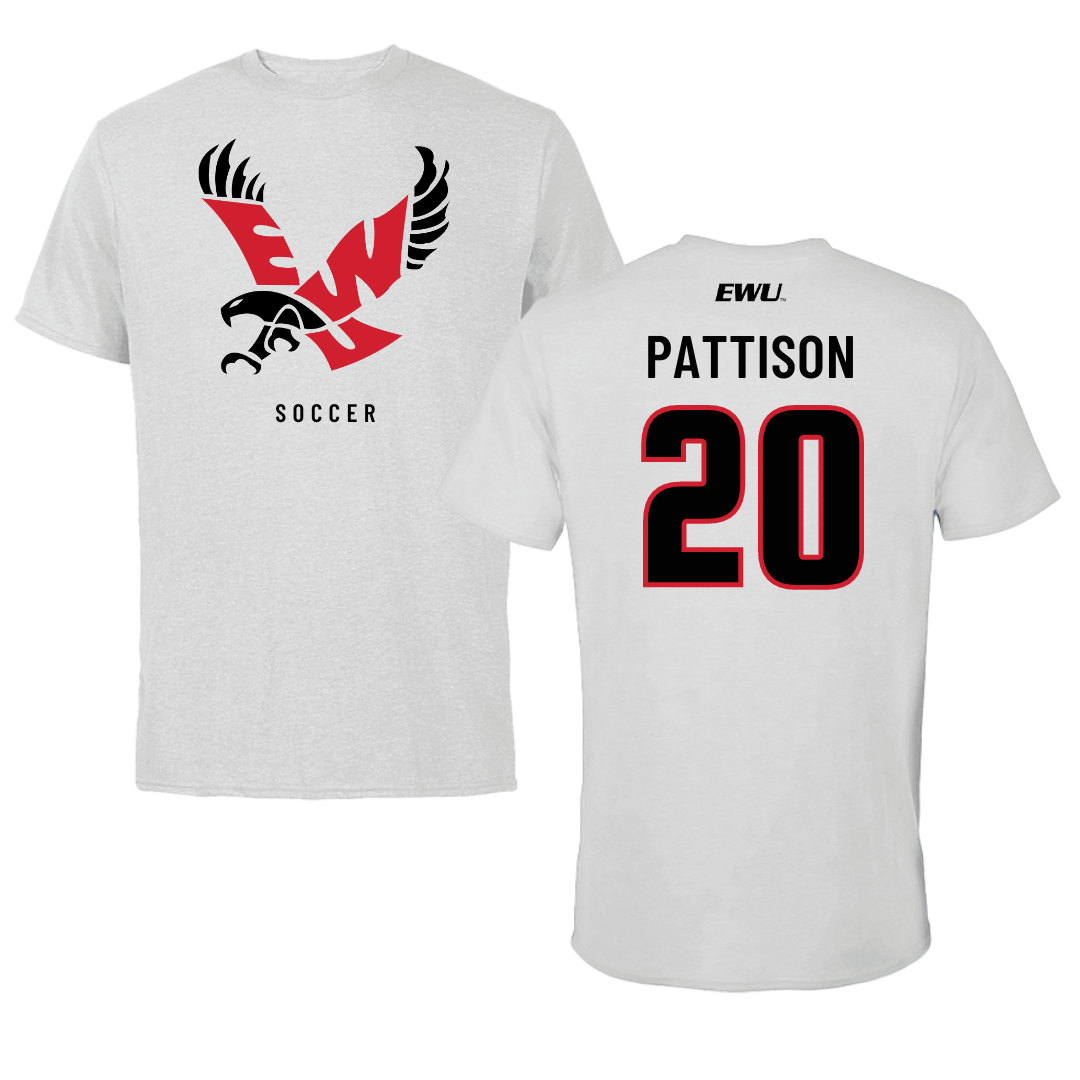 Eastern Washington University Soccer Light Gray Tee - #20 Chloe Pattison