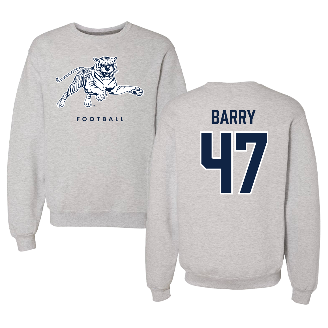 Jackson State University Football Gray Crewneck - #47 Jackson Barry
