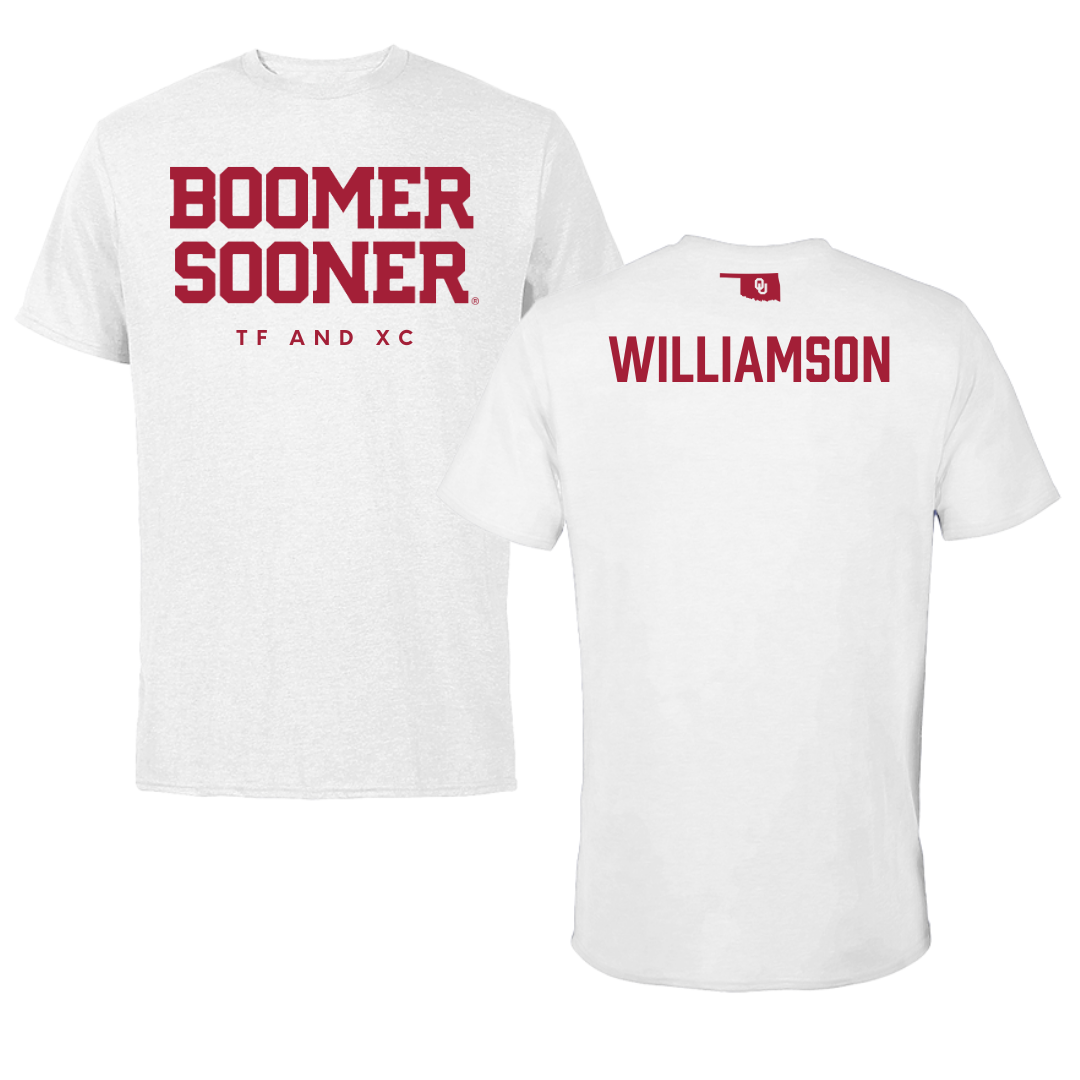 University of Oklahoma TF and XC White Performance Tee - Grace Williamson