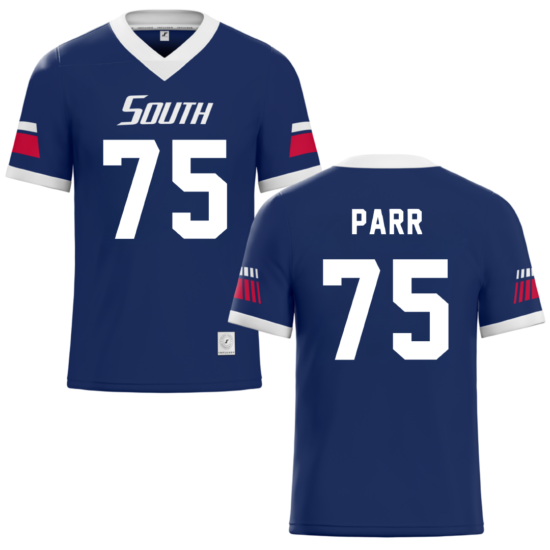 University of South Alabama Navy Football Jersey - #75 Damon Parr