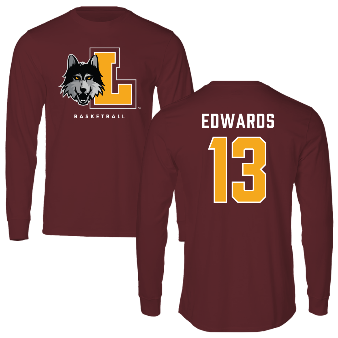 Loyola University-Chicago Basketball Maroon Mascot Long Sleeve - #13 Sheldon Edwards