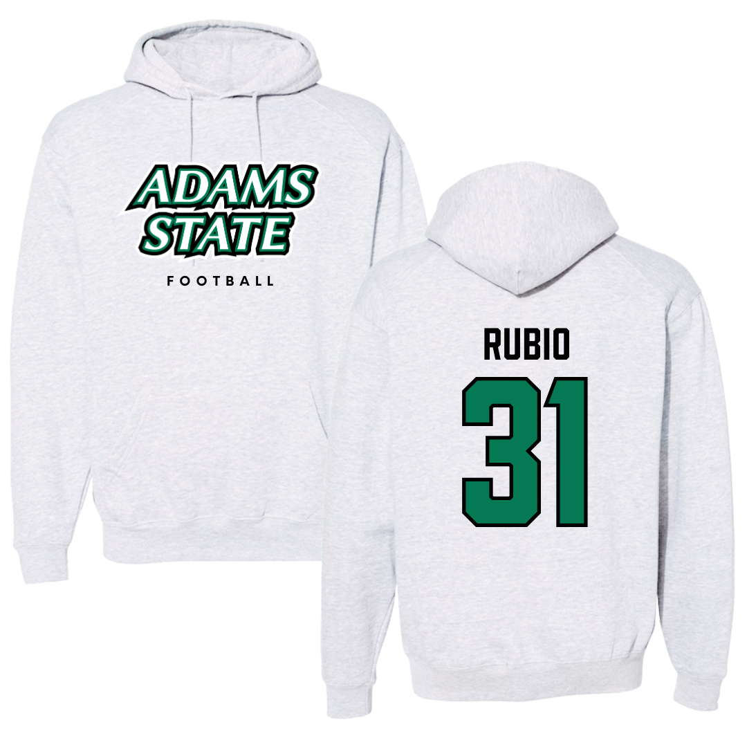 Adams State University Football Gray Block Hoodie - #31 Miguel Rubio