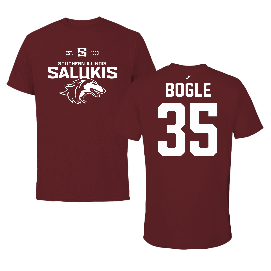 Southern Illinois University at Carbondale Football Maroon General Tee - #35 Ben Bogle