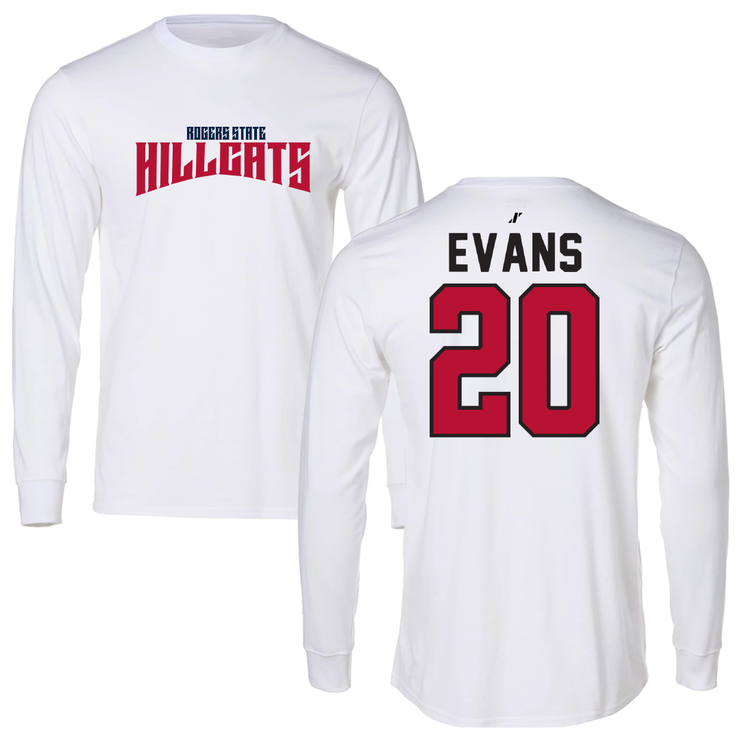 Rogers State University Softball White Classic Long Sleeve - #20 Savannah Evans