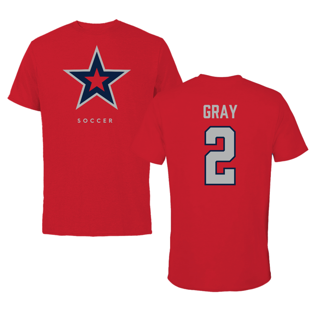 Robert Morris University Soccer Red Performance Tee - #2 Darren Gray