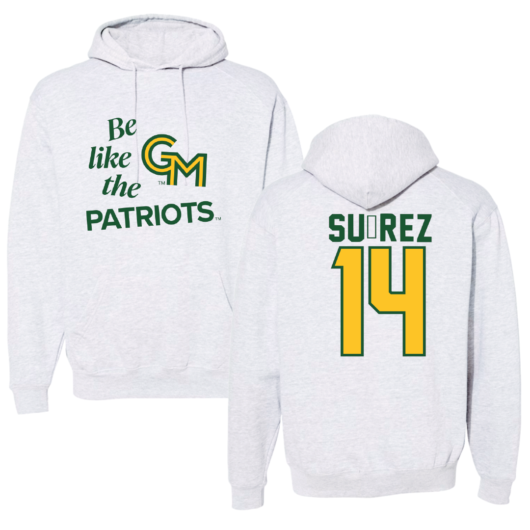 George Mason University Basketball Light Gray Be Like Us Hoodie - #14 Paula Suárez