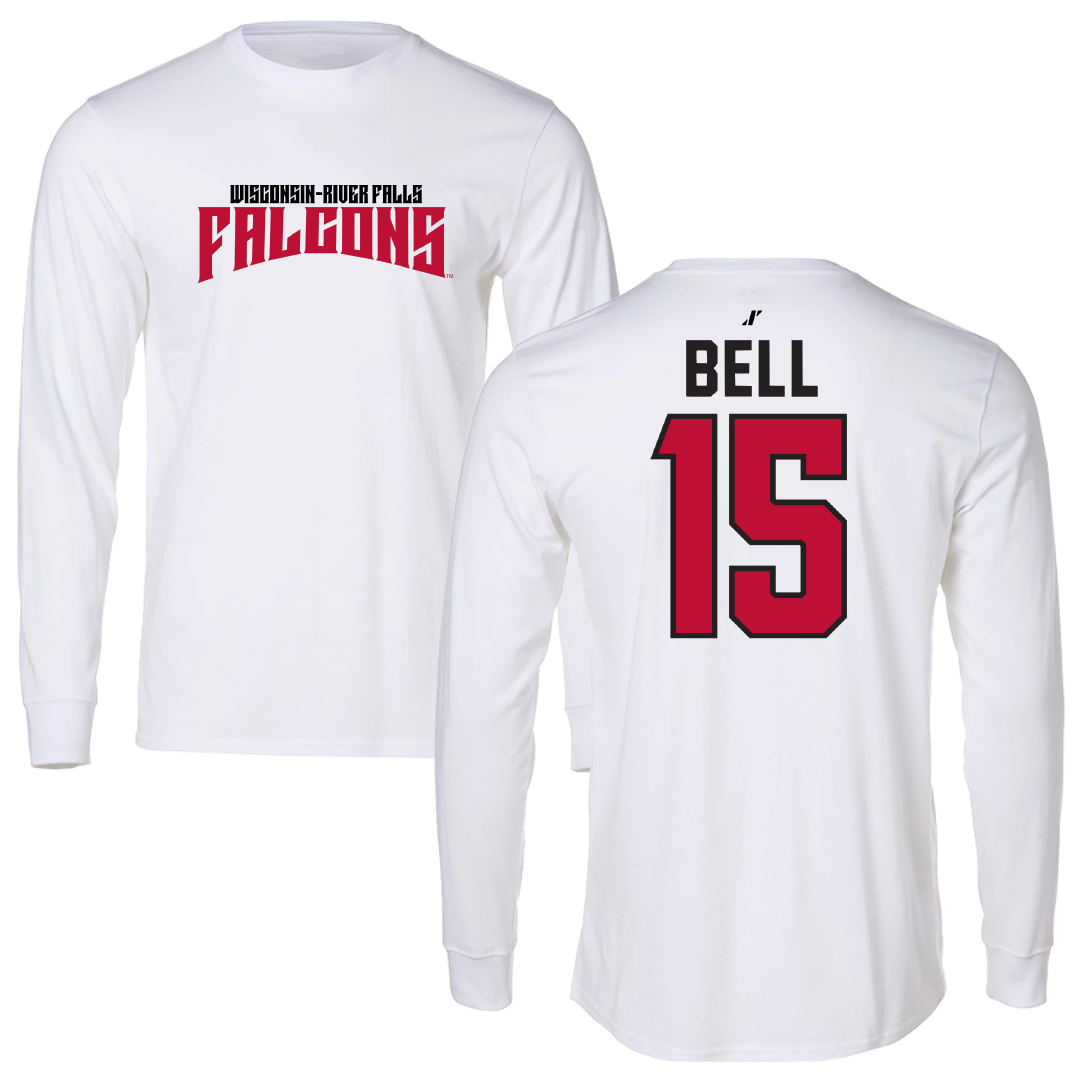 University of Wisconsin-River Falls Ice Hockey White Classic Long Sleeve - #15 Katherine Bell