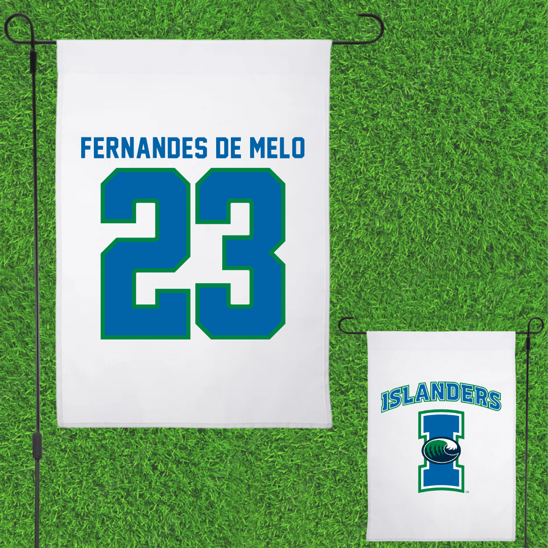 Texas A&M University-Corpus Christi Beach Volleyball White Garden Flag - #23 Maria Fernandes De Melo