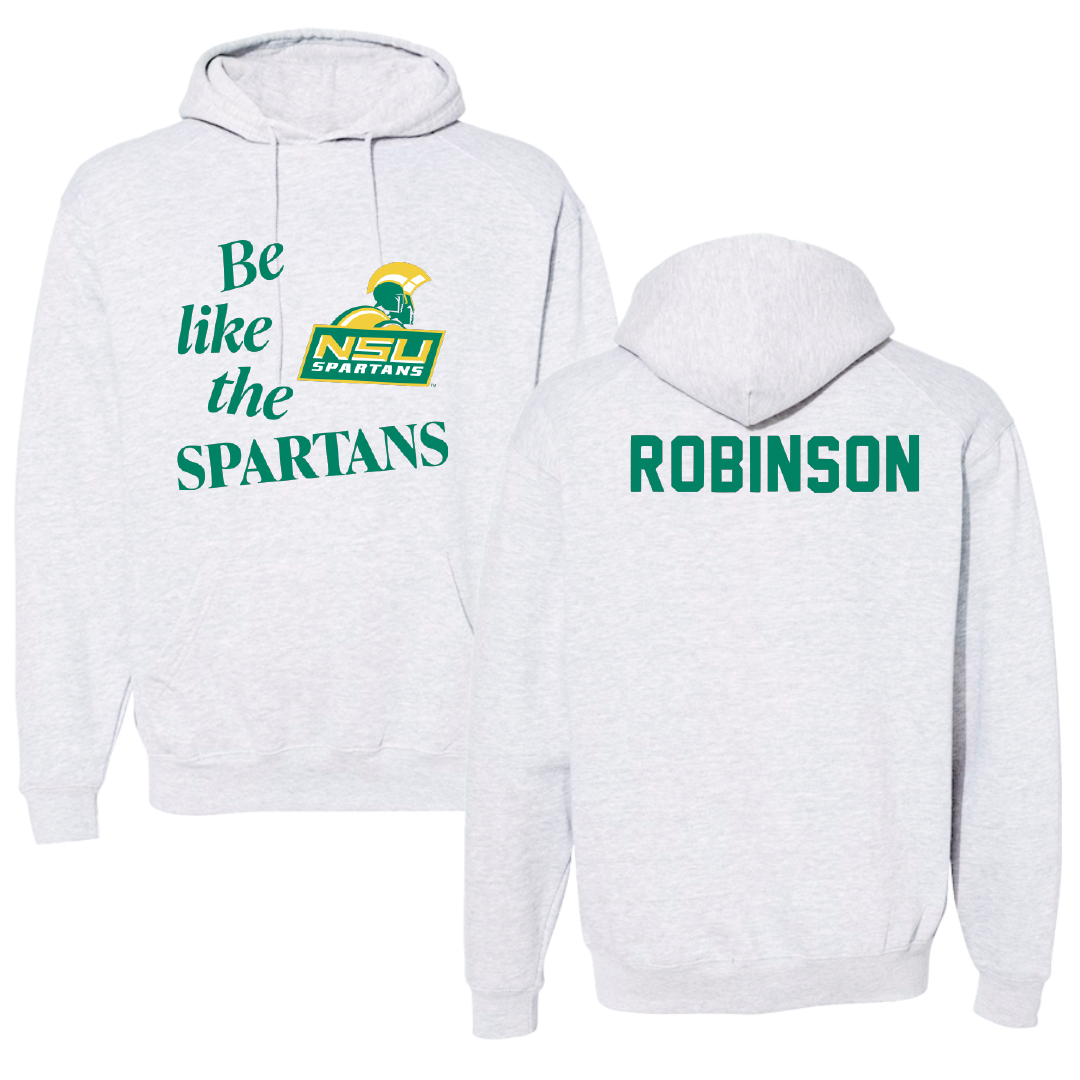 Norfolk State University TF and XC Light Gray Be Like Us Hoodie - Brooklyn Robinson