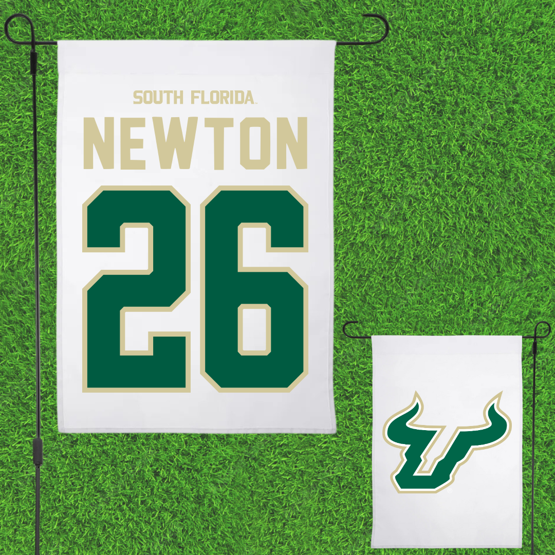 University of South Florida Baseball White Garden Flag - #26 Austin Newton