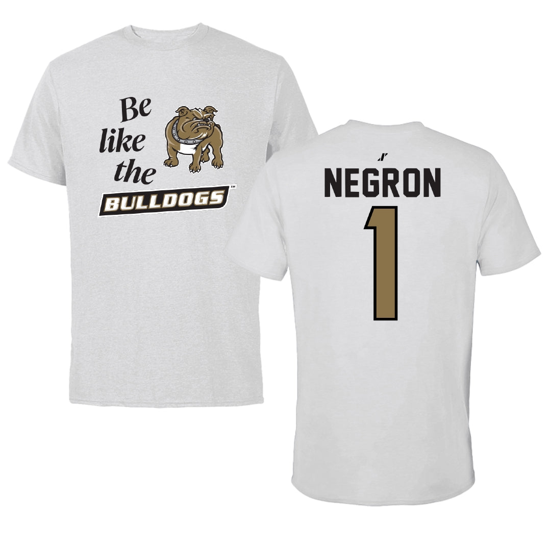 Bryant University Soccer Light Gray Be Like Us Performance Tee - #1 Selena Negron