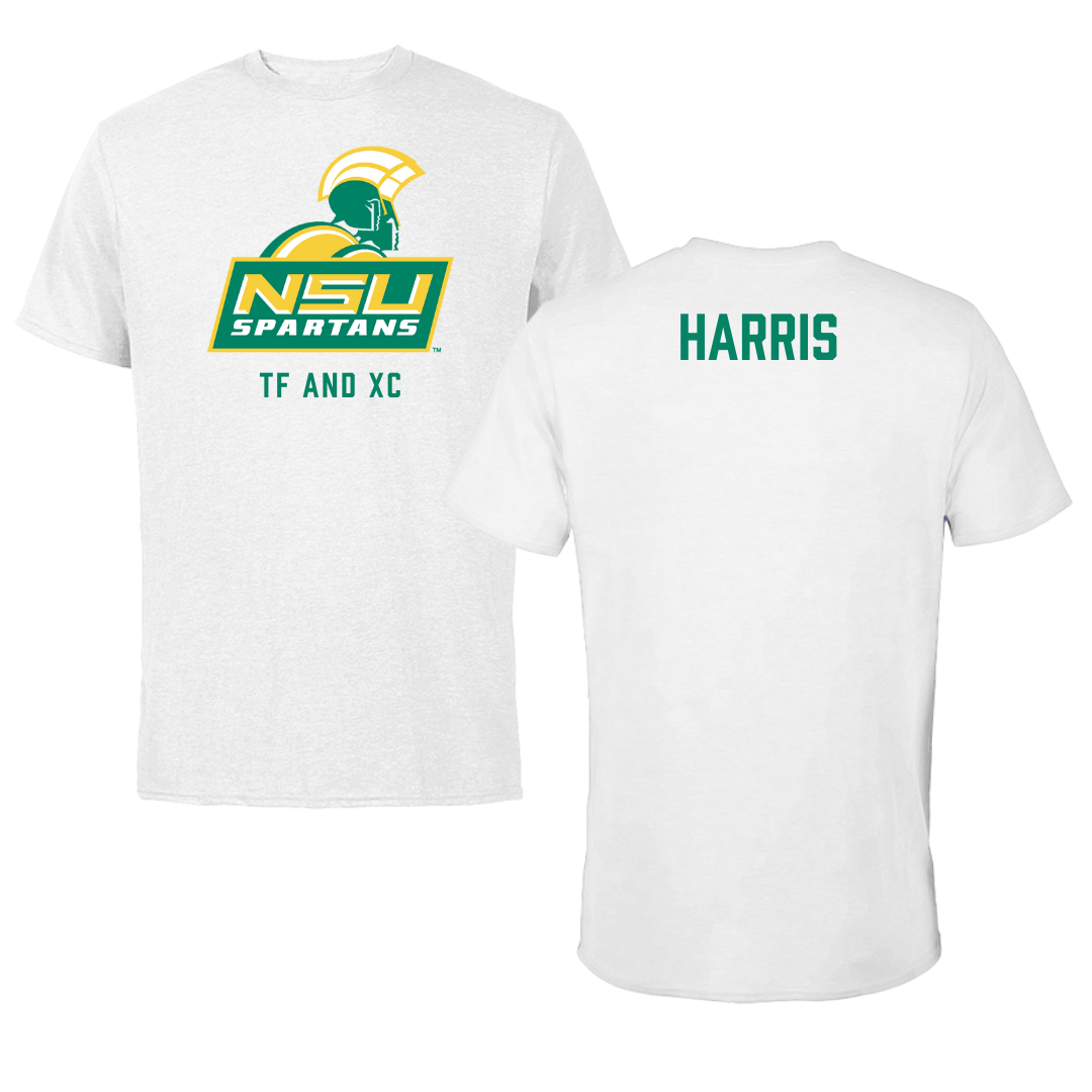 Norfolk State University TF and XC White Tee - Armani Harris