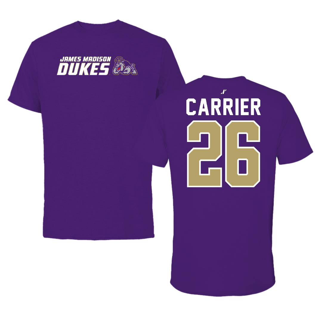 James Madison University Softball Purple General Tee - #26 Kate Carrier
