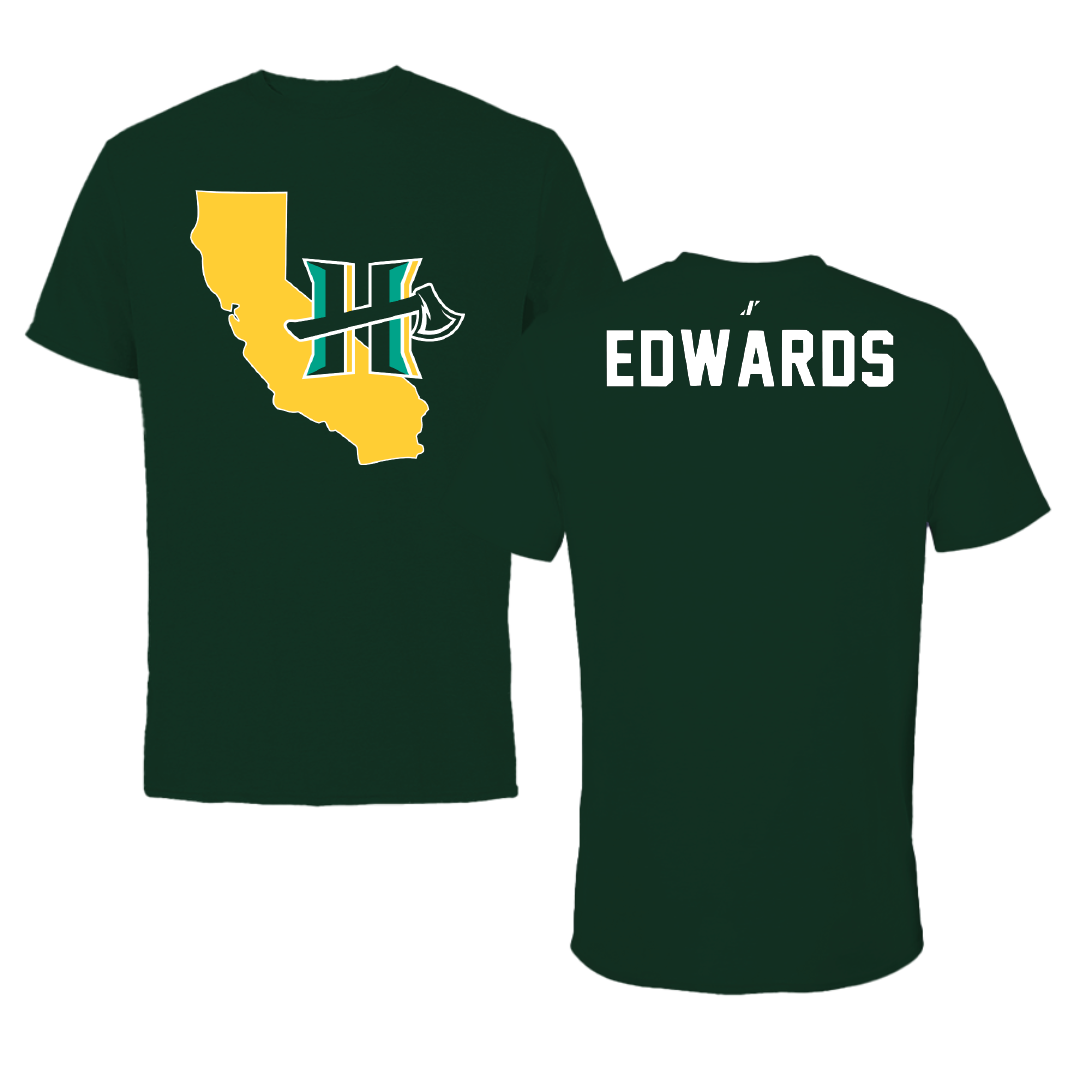 Cal Poly Humboldt Wrestling Forest Green Lumberjacks State Tee - Andrew Edwards