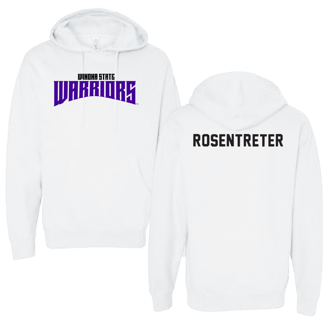 Winona State University Tennis White Classic Hoodie - Halle Rosentreter