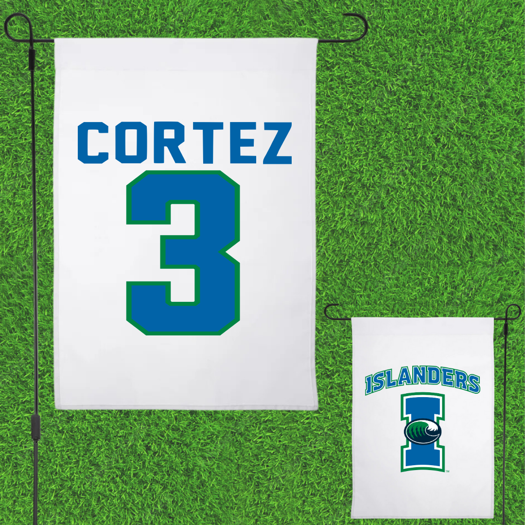 Texas A&M University-Corpus Christi Beach Volleyball White Garden Flag - #3 Elizabeth Cortez