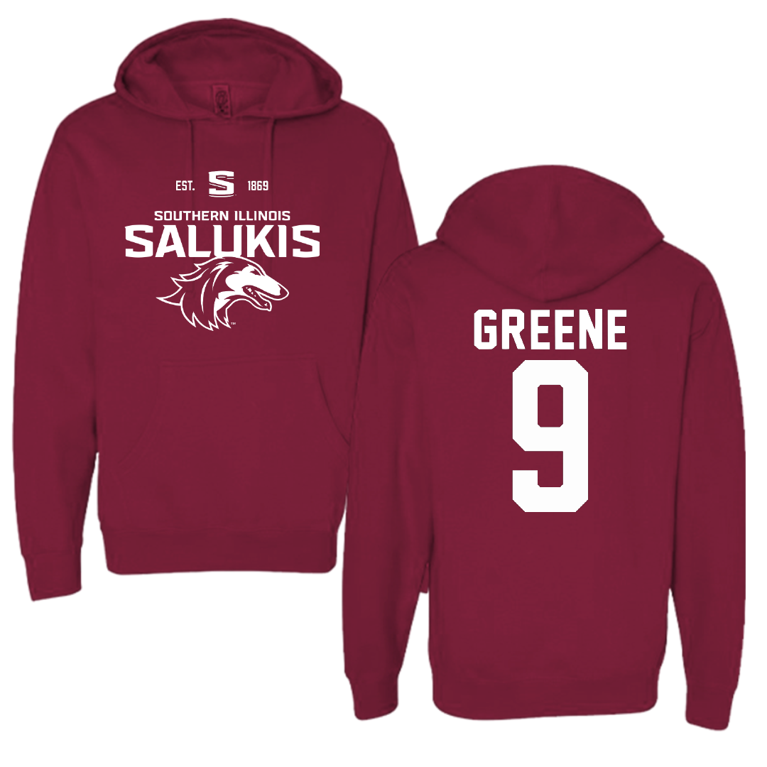 Southern Illinois University at Carbondale Football Maroon General Hoodie - #9 Dewey Greene