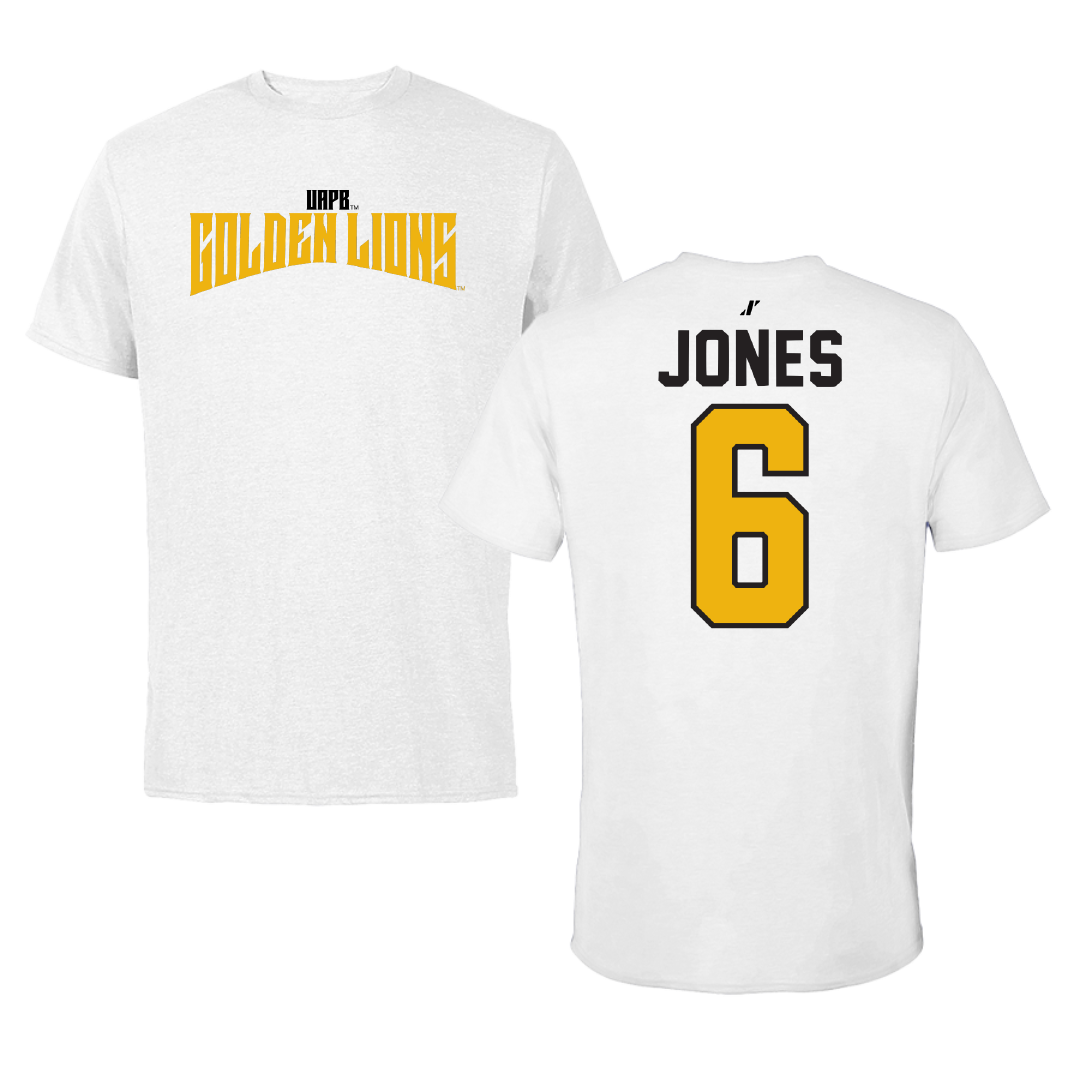 University of Arkansas-Pine Bluff Volleyball White Classic Tee - #6 Amayah Jones