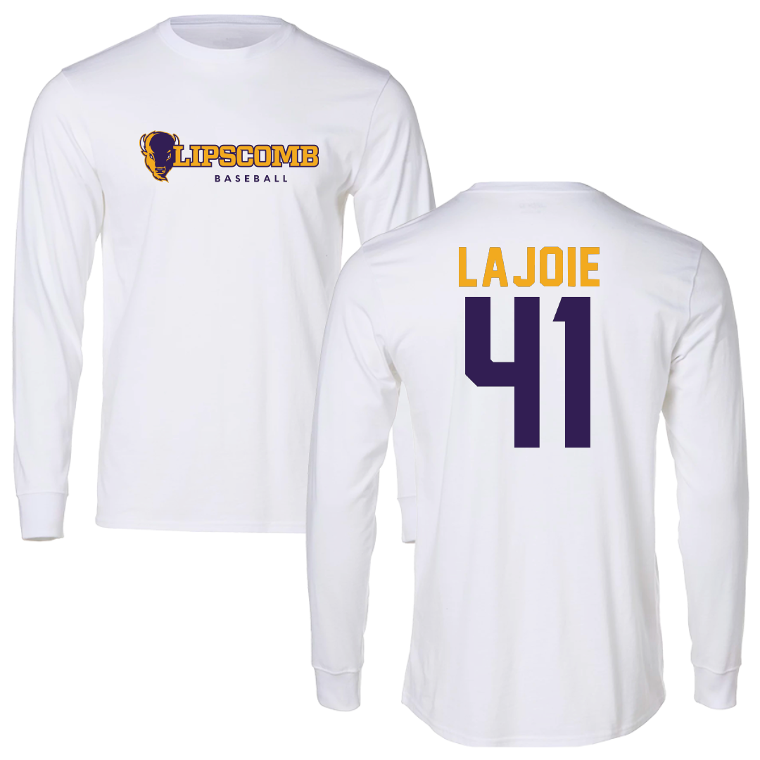 Lipscomb University Baseball White Long Sleeve - #41 Josh Lajoie