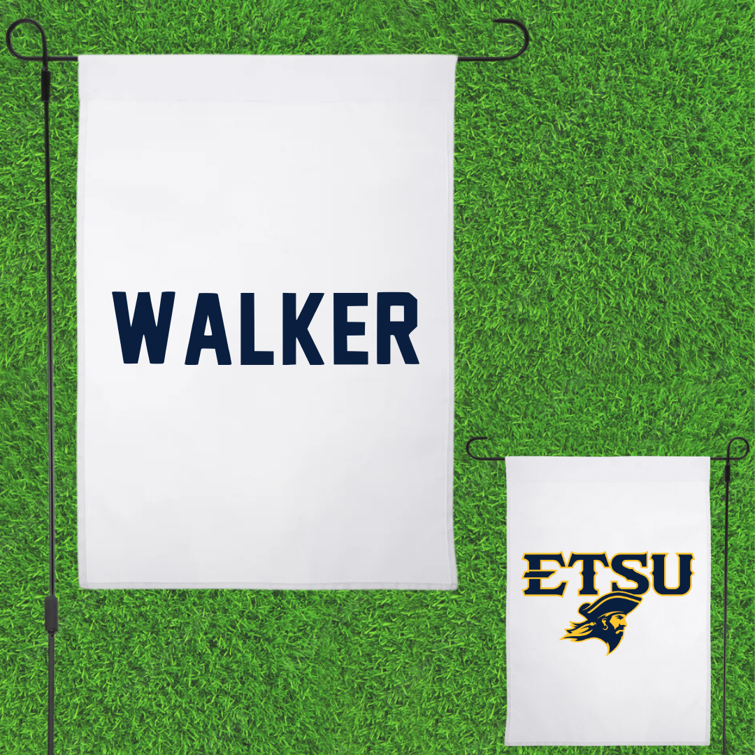 East Tennessee State University Triathlon White Garden Flag - Taylor Walker