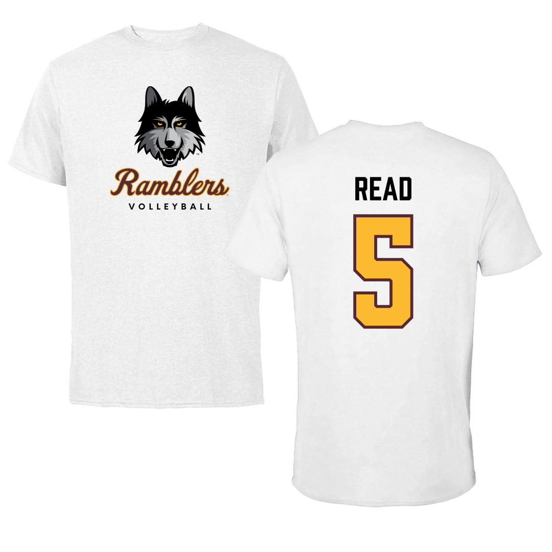 Loyola University-Chicago Volleyball White Ramblers Tee - #5 Jake Read