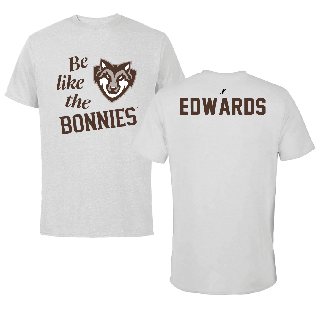 St. Bonaventure University Swimming & Diving Light Gray Be Like Us Performance Tee - Jonathan Edwards