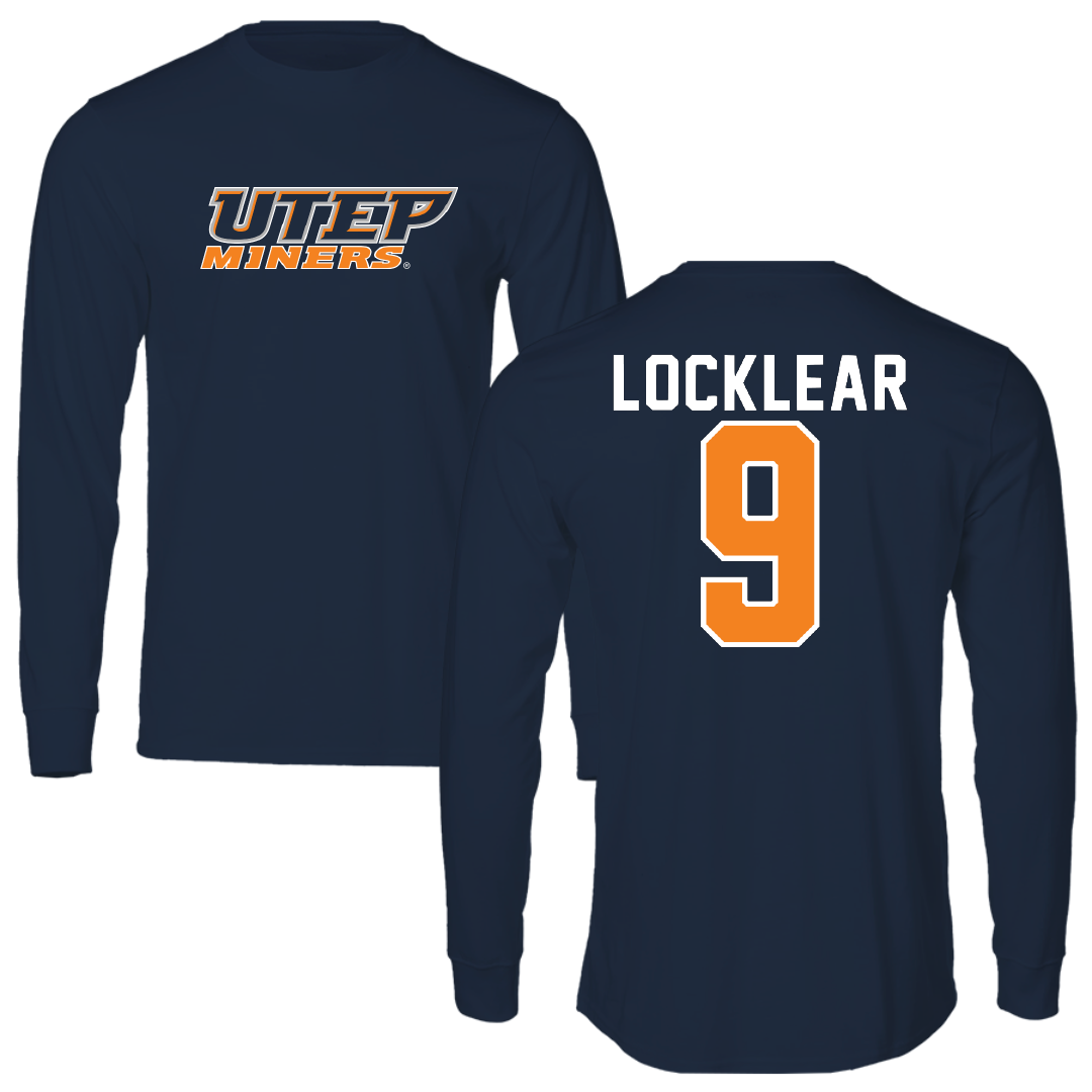 University of Texas at El Paso Football Navy Long Sleeve - #9 Skyler Locklear
