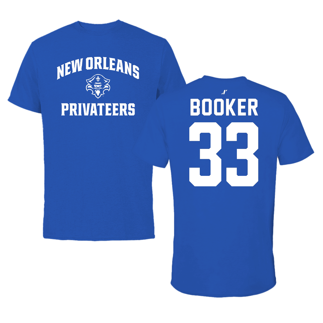 University of New Orleans Basketball Blue General Tee - #33 Dorian Booker