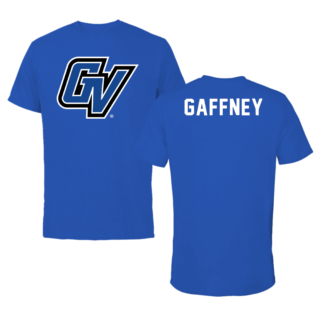 Grand Valley State University Wrestling Blue Performance Tee - Noelle Gaffney