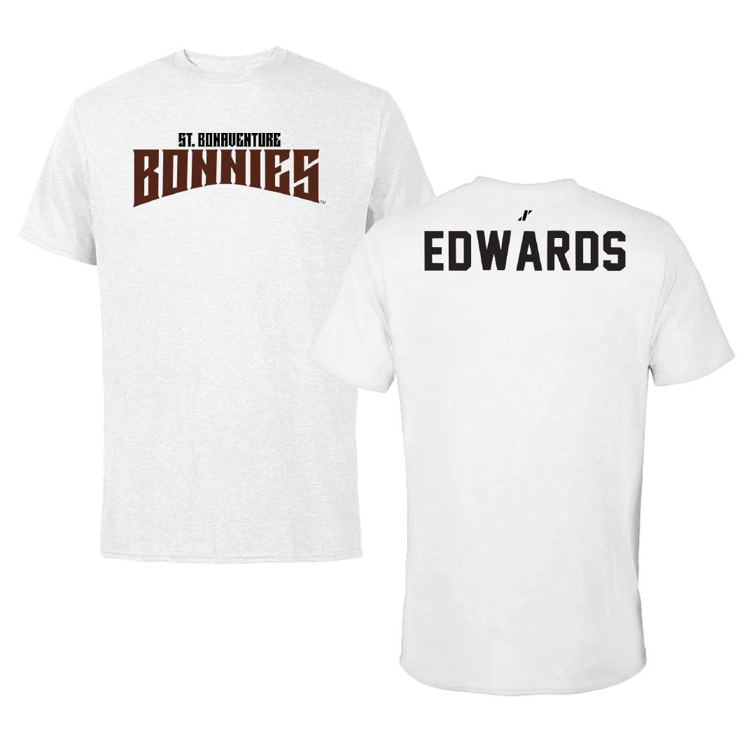 St. Bonaventure University Swimming & Diving White Classic Performance Tee - Jonathan Edwards