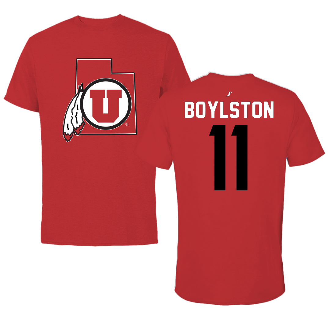 University of Utah Lacrosse Red State Performance Tee - #11 Joey Boylston