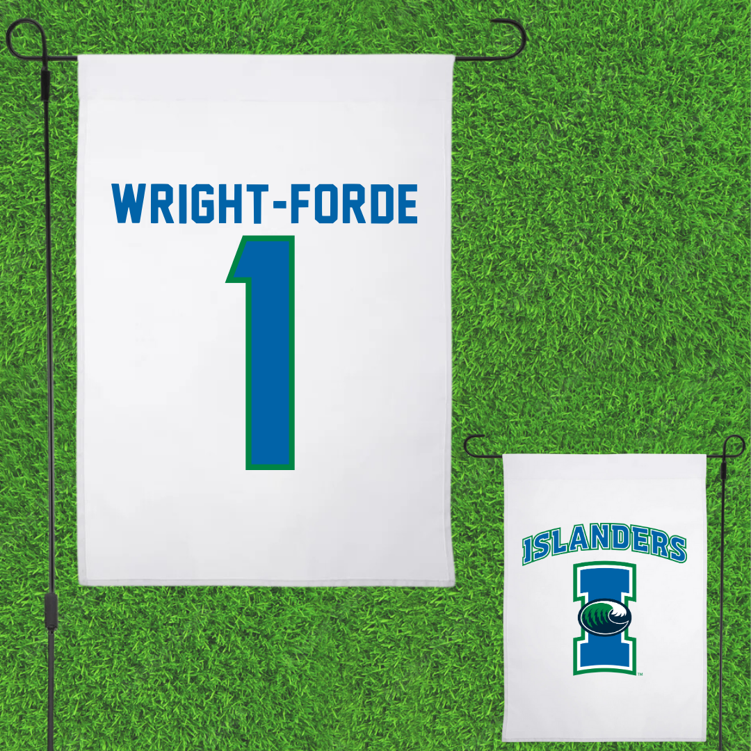 Texas A&M University-Corpus Christi Basketball White Garden Flag - #1 Dian Wright-Forde