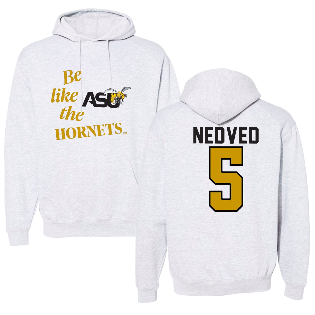 Alabama State University Soccer Light Gray Be Like Us Hoodie - #5 Katherine Nedved