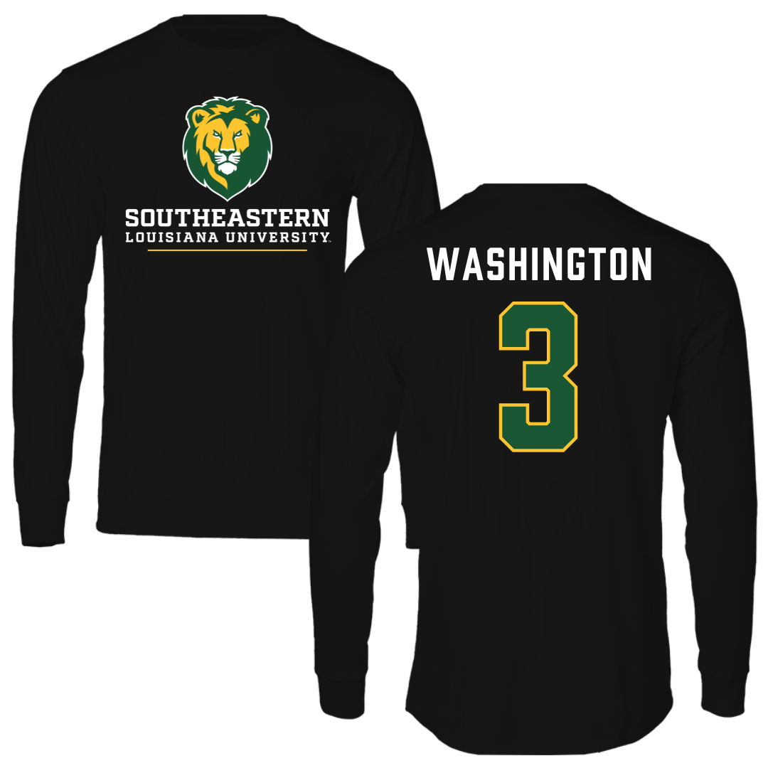 Southeastern Louisiana University Basketball Black Performance Long Sleeve - #3 Allasia Washington