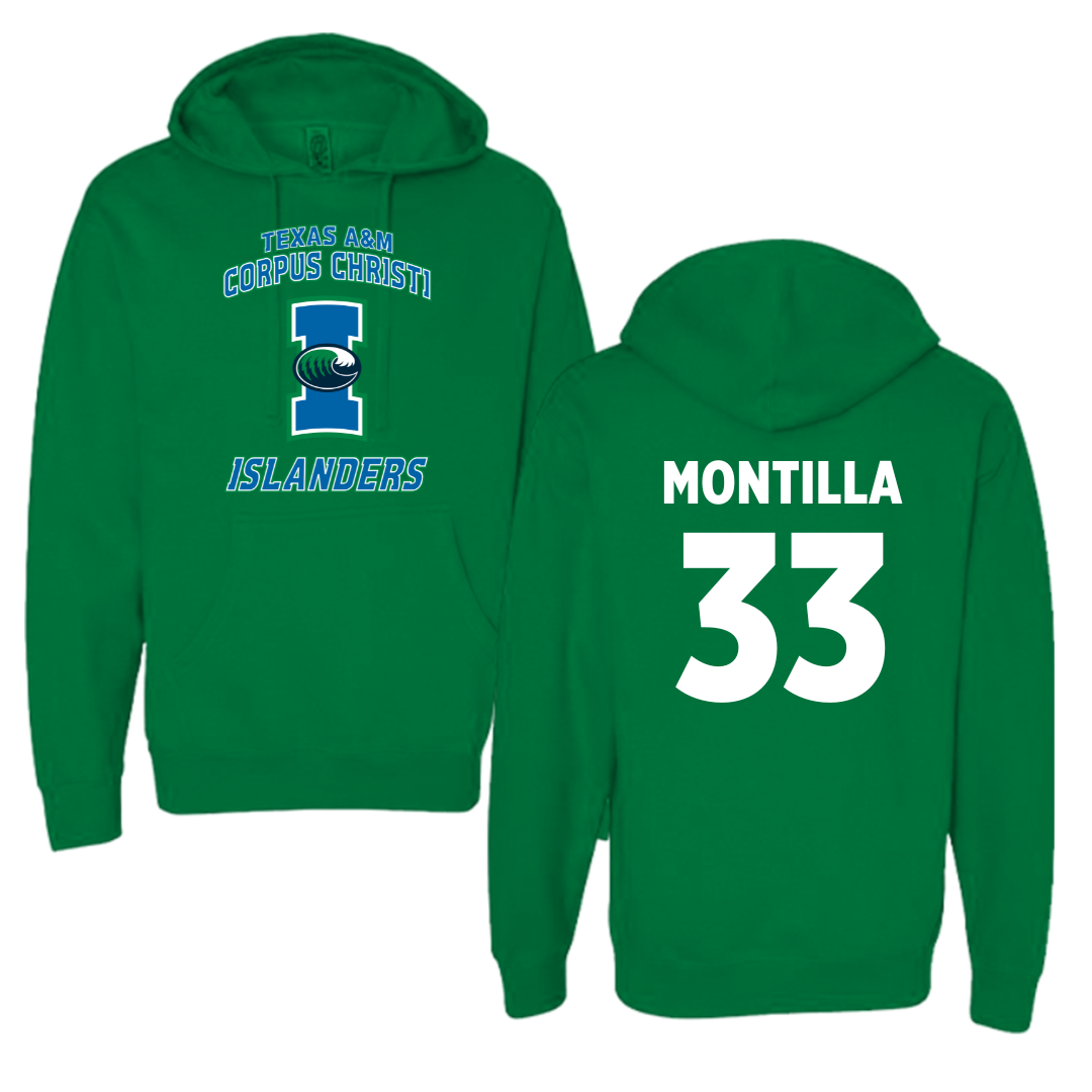 Texas A&M University-Corpus Christi Softball Green Hoodie - #33 Monee Montilla