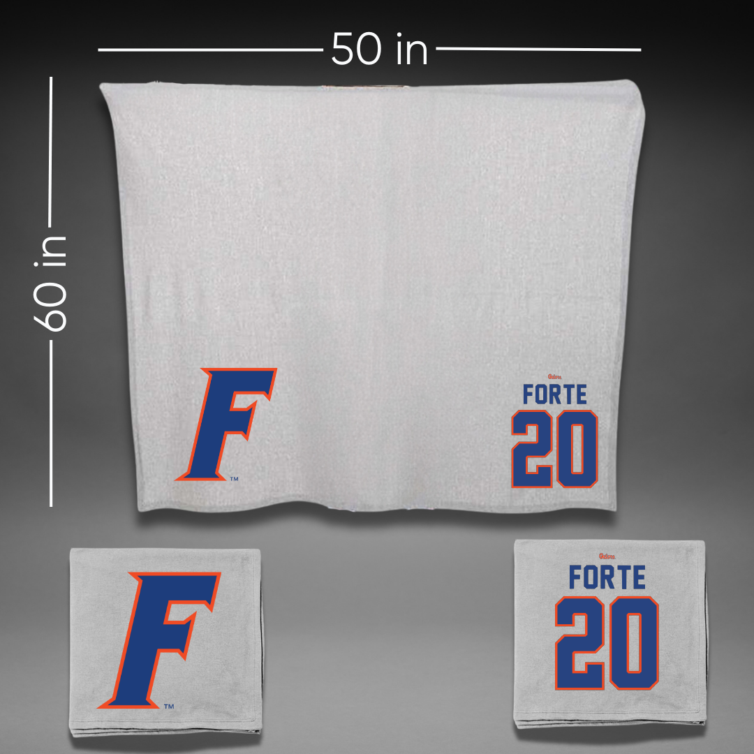 University of Florida Lacrosse Gray Blanket - #20 Celeste Forte