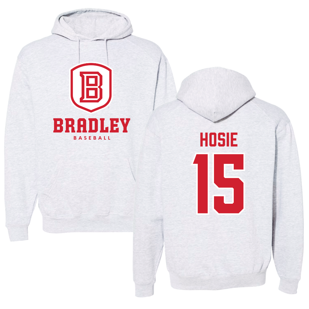 Bradley University Baseball Gray Hoodie - #15 Nick Hosie