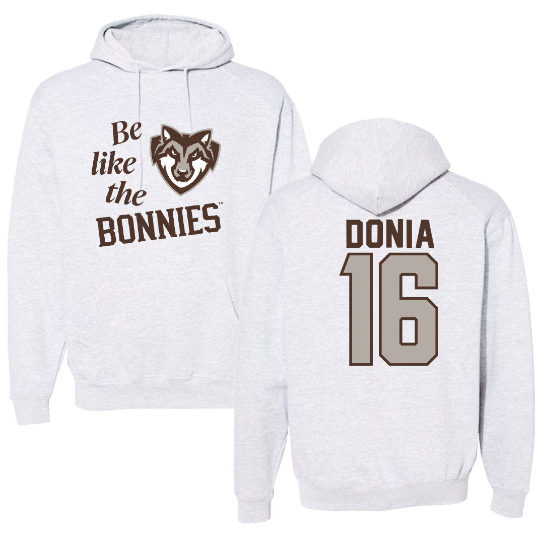 St. Bonaventure University Soccer Light Gray Be Like Us Hoodie - #16 Alessia Donia