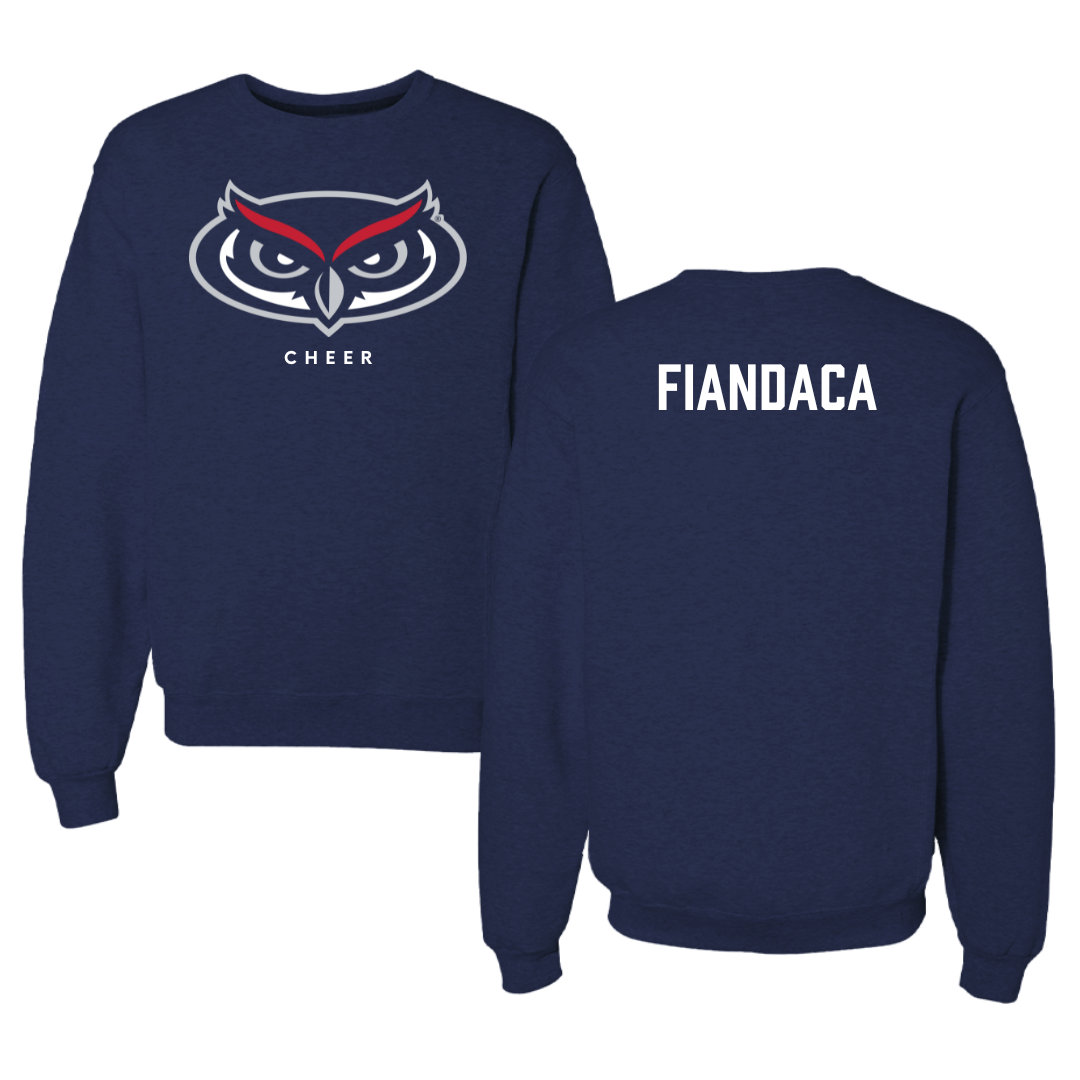 Florida Atlantic University Cheer Navy Mascot Crewneck - Avrie Fiandaca