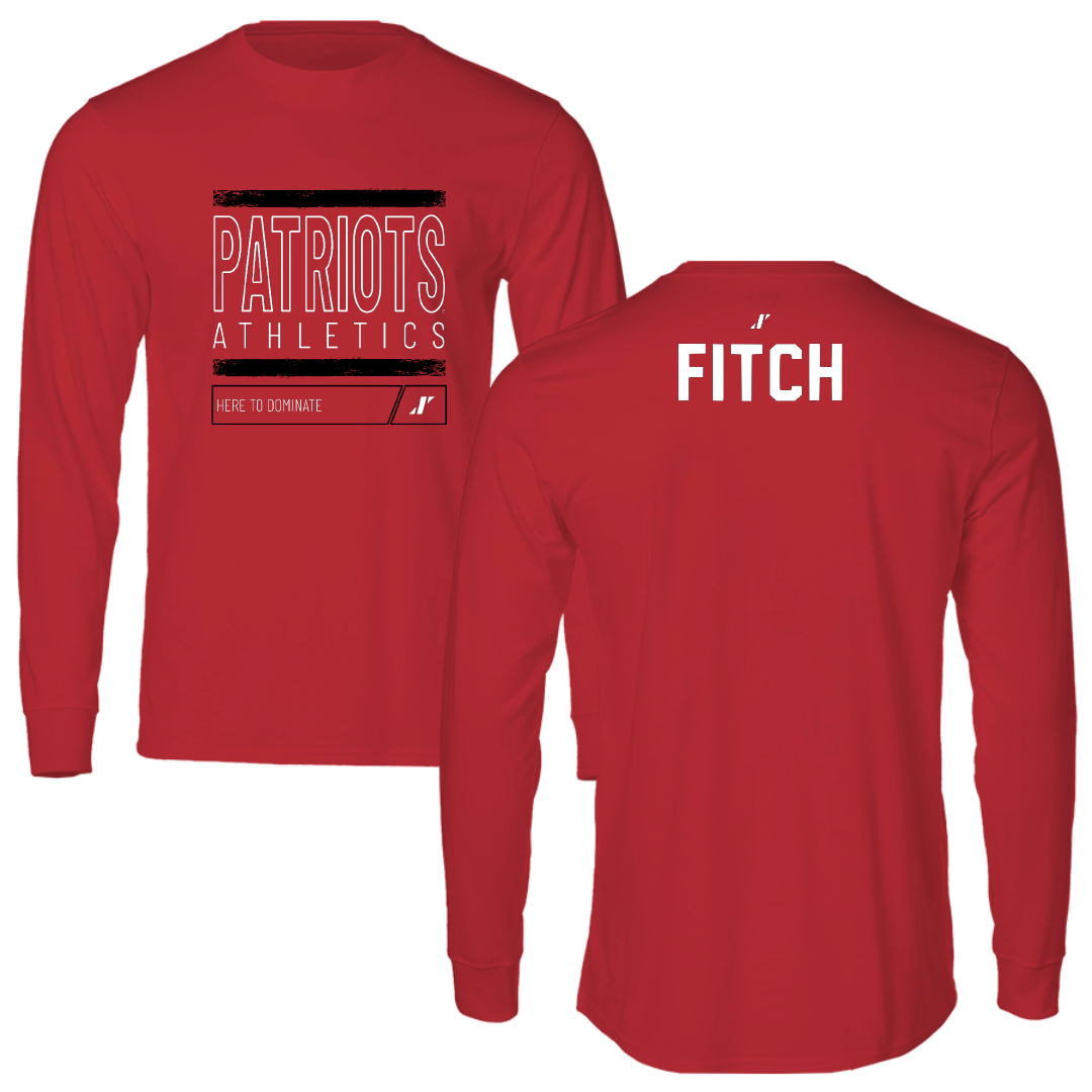 Dallas Baptist University TF and XC Red Dominate Long Sleeve - Micah Fitch