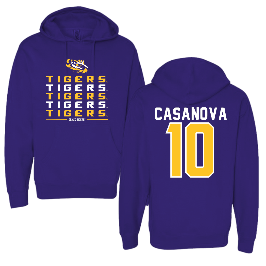 Louisiana State University Softball Purple General Hoodie - #10 Emilee Casanova