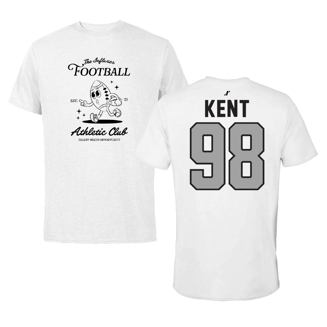 Football White Influxer Athletic Club Tee - #98 Austin Kent