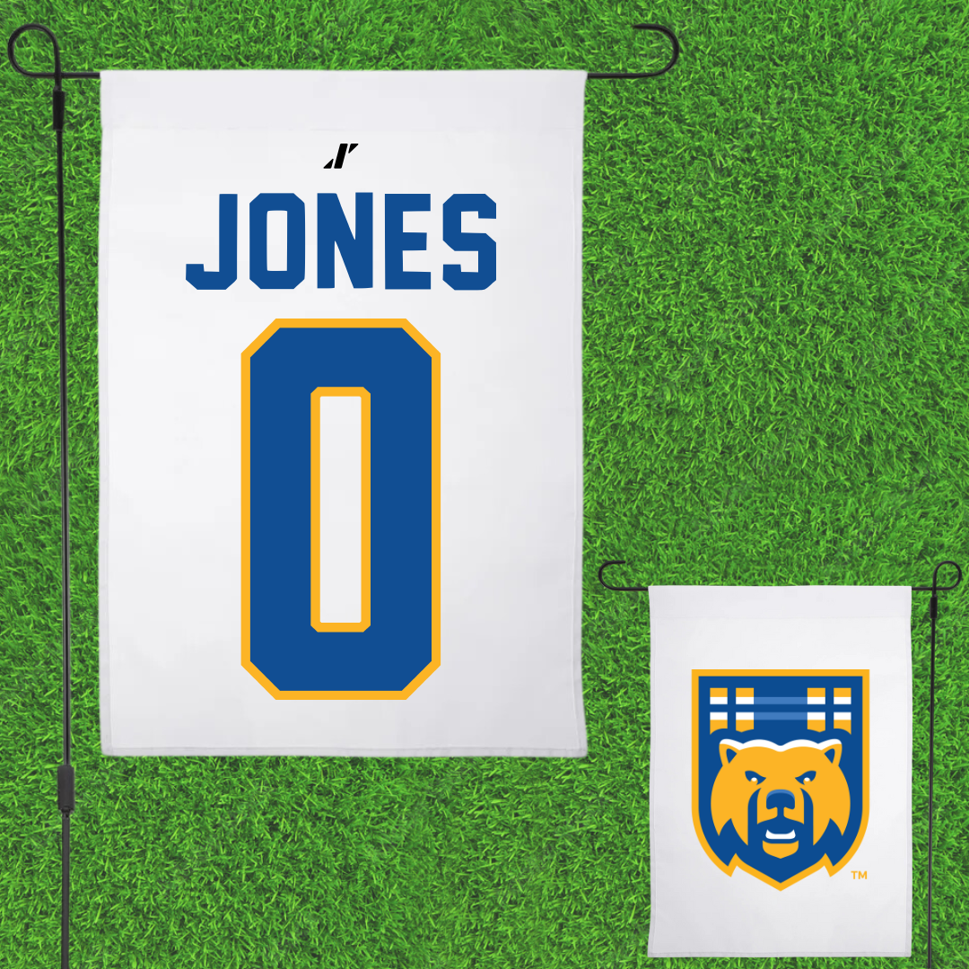 University of California-Riverside Basketball White Garden Flag - #0 Tyler Jones