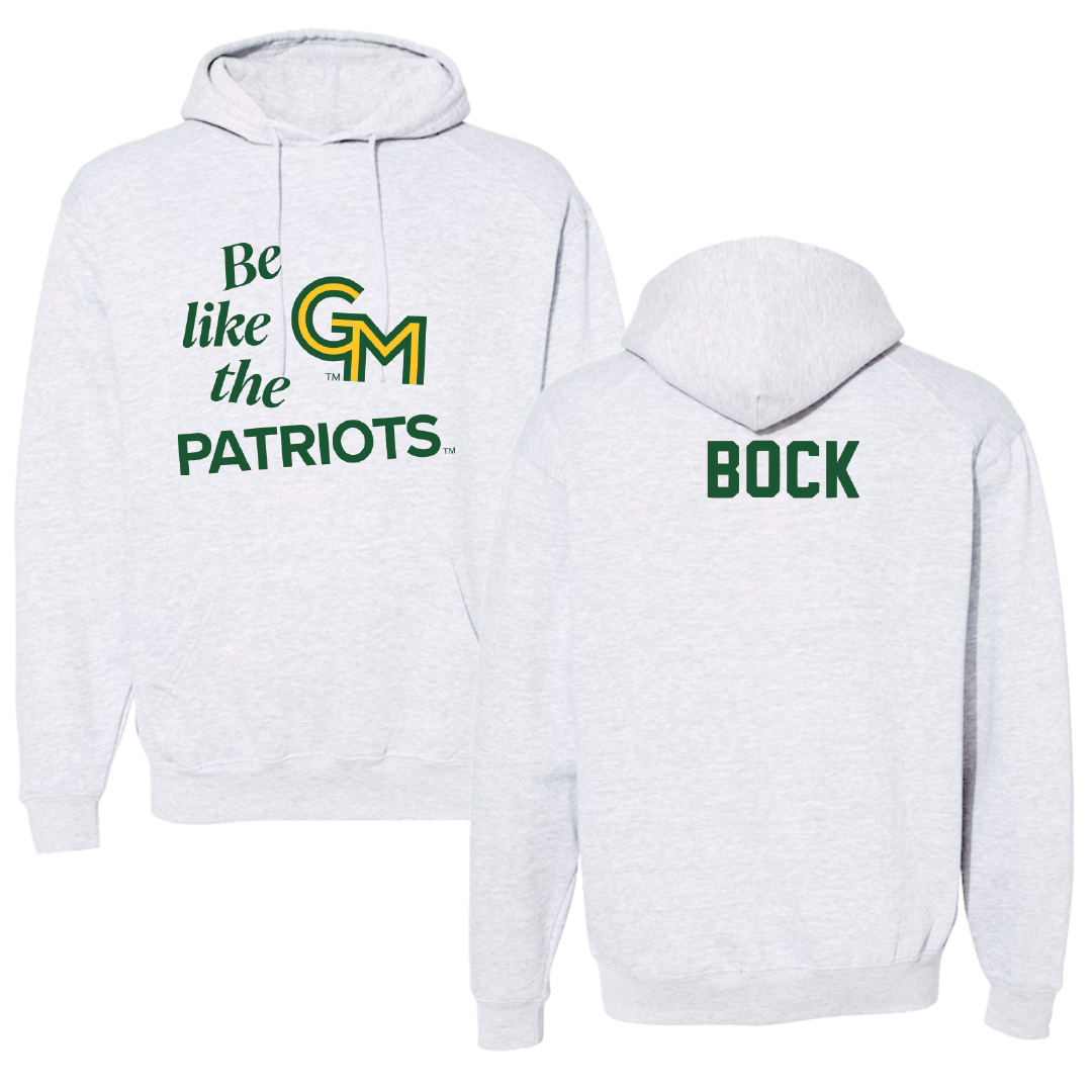 George Mason University Swimming & Diving Light Gray Be Like Us Hoodie - Michael Bock